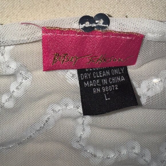 Ladies Cropped Sequin Cardigan Jacket Shirt Long Sleeve Top Betsey Johnson SZE L - Picture 14 of 15